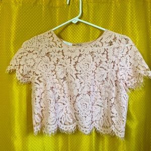 Jenny Yoo Collection Lacy crop top